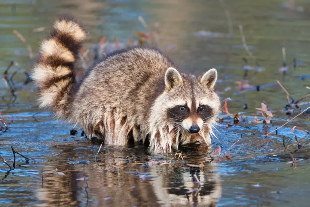 Raccoons spoil the pool water